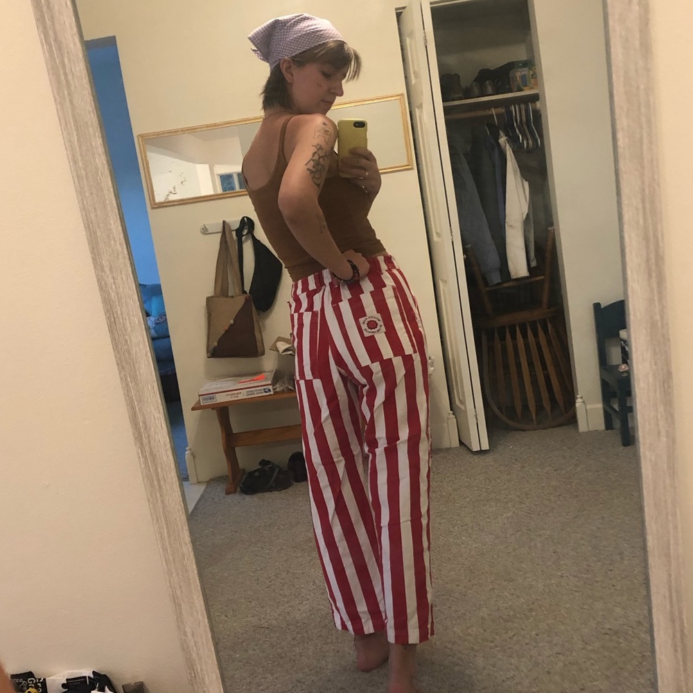 Big Bud Press Work Pants - Red Stripe (small)